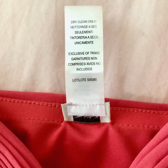 Cache Pink Dress Coral Beaded Sequin Silk Maxi Prom Dress Classic Elegance - Picture 13 of 13